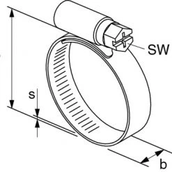 Fischer Tuyau, Raccord 45525 Collier De Serrage SGS 9 W2 50 - 70 25 Pcs.